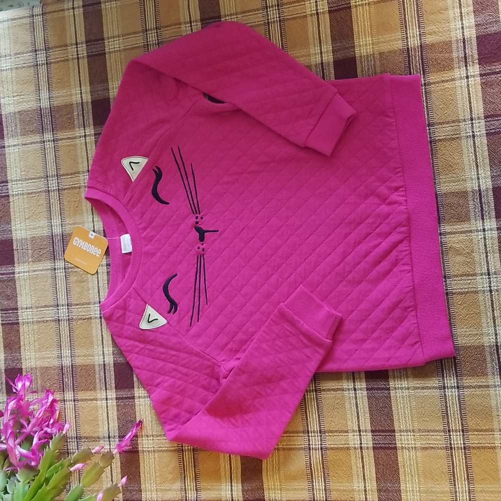 Gymboree quilted top, hot pink Nwt